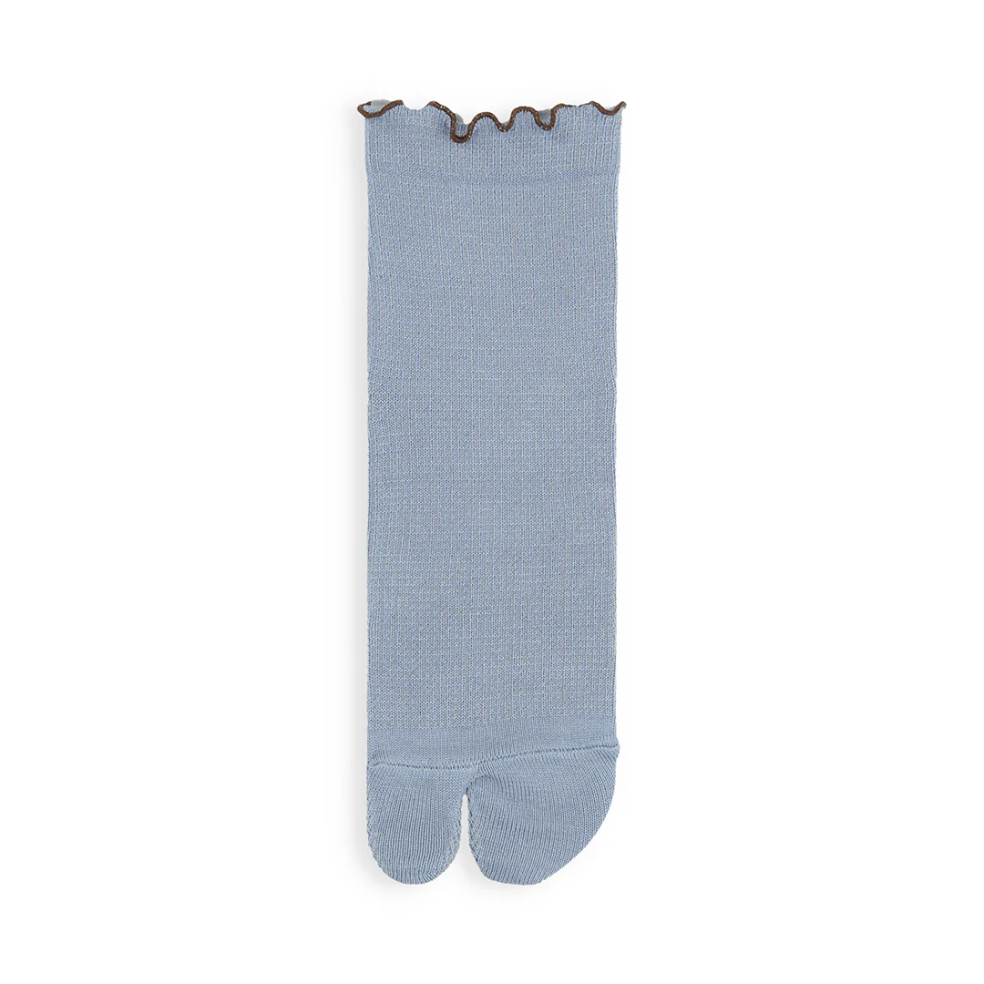 011132606 Waffle Merrow Top Tabi Low Crew Socks - Image 3