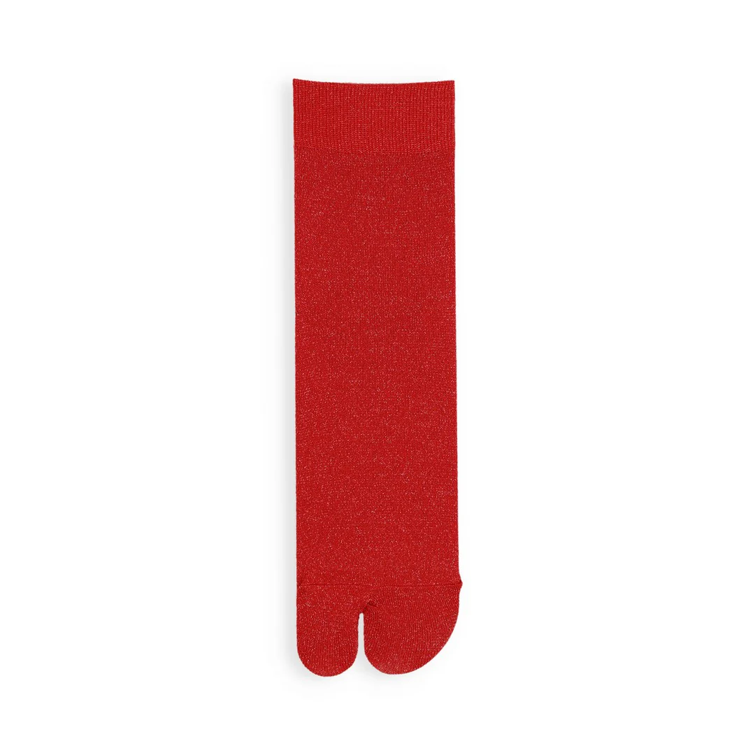 011132662 Fine Sparkly Tabi Low Crew Socks - Image 3