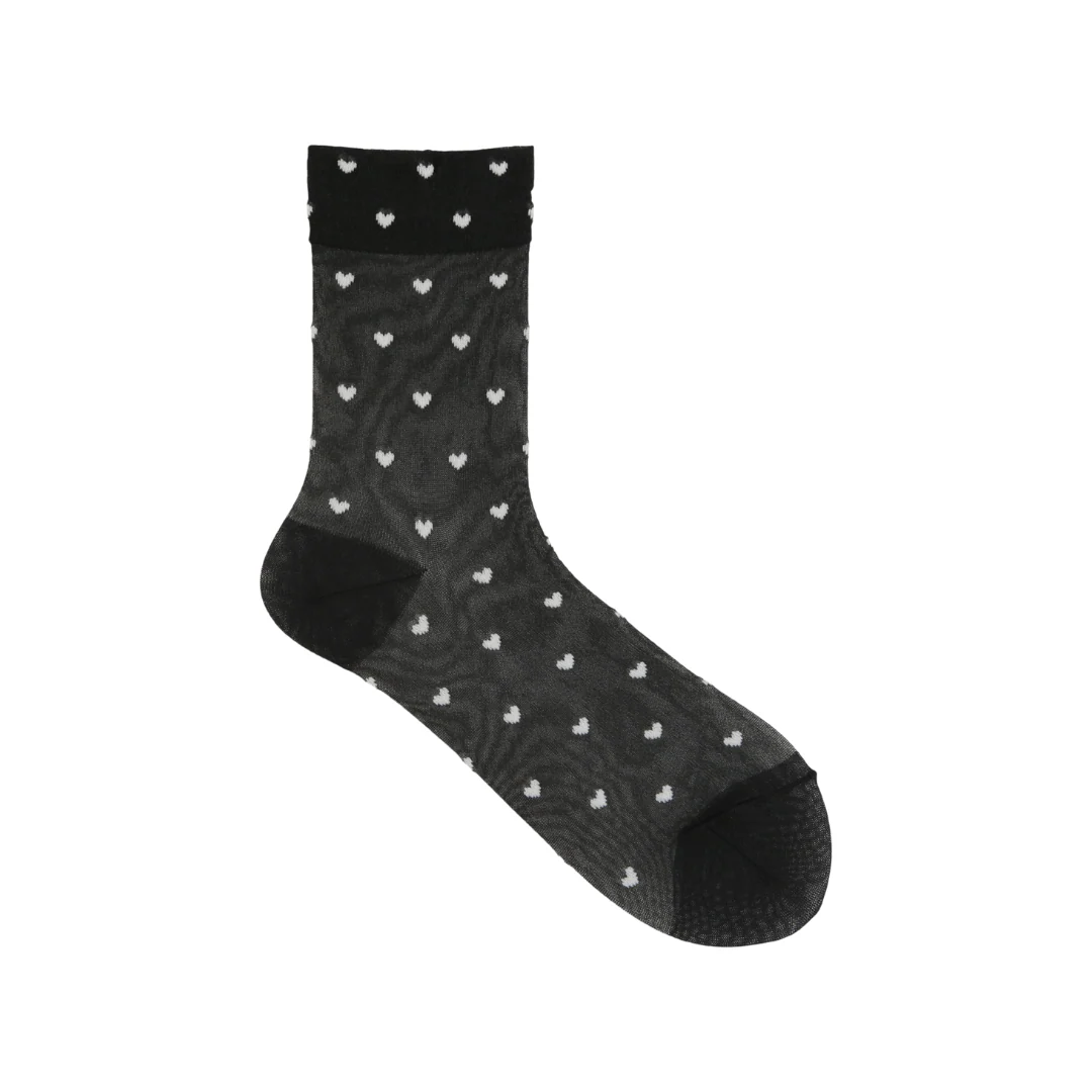011133081 Sheer Heart Low Crew Socks M - Image 3