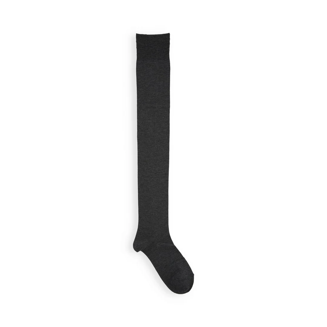 011180065 Wool Mixed Fine Over The Knee Socks - Image 4