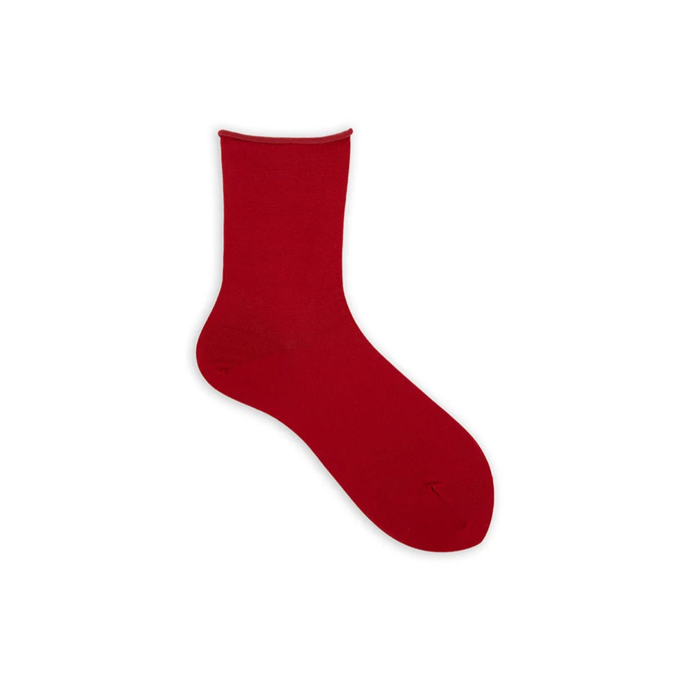 021131755 Fine Roll Top Low Crew Socks - Image 5