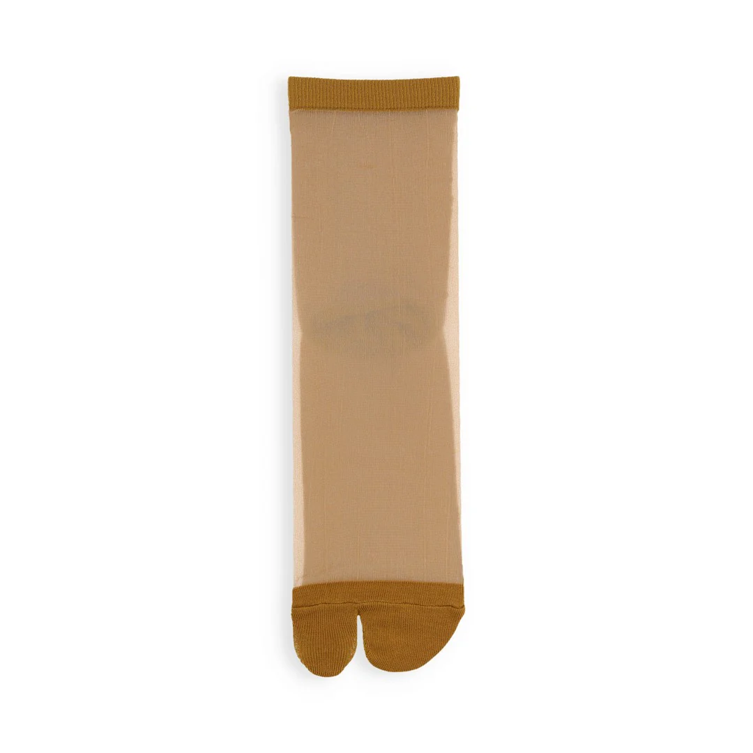 021131881 Sheer Bicolor Tabi Low Crew Socks S - Image 11