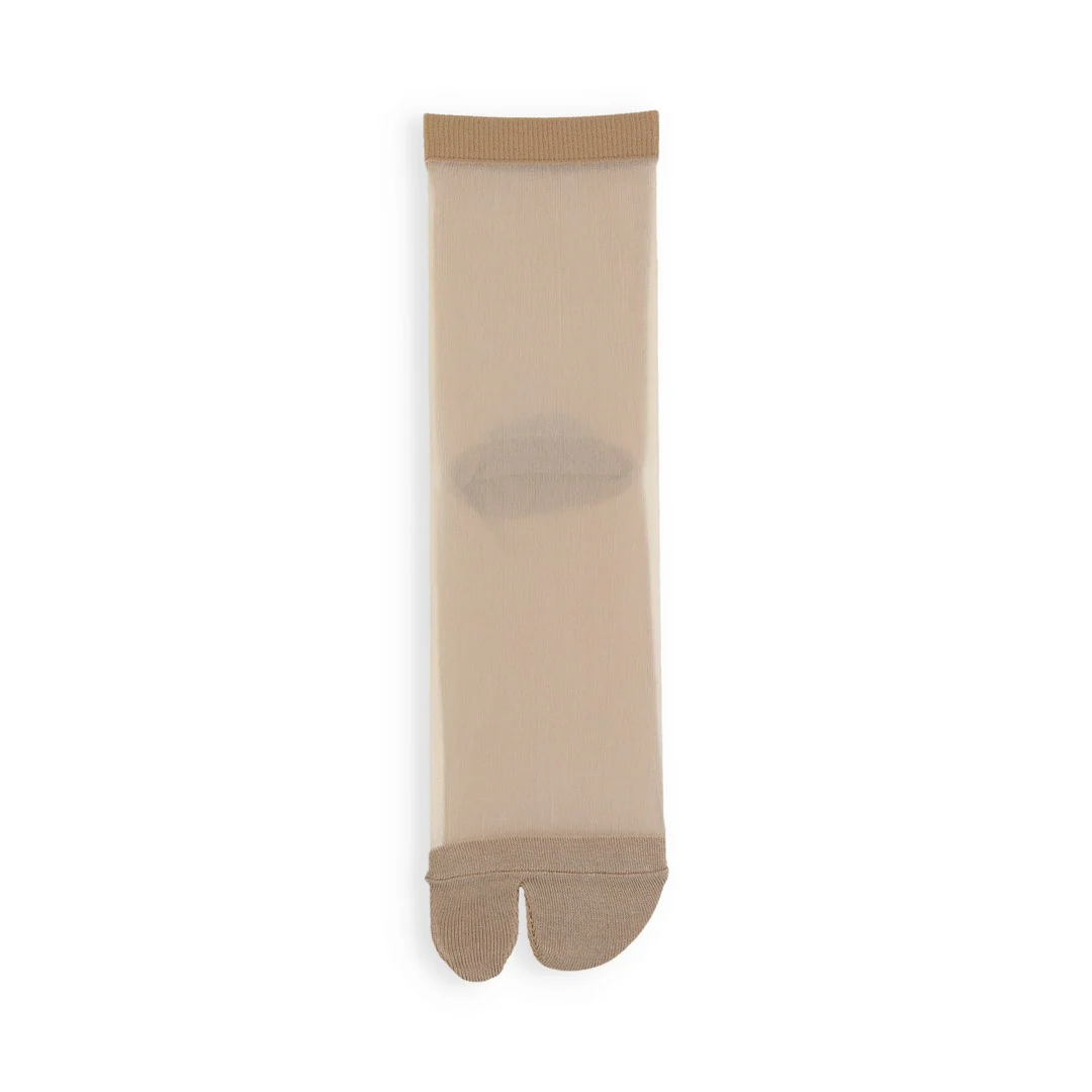 021131881 Sheer Bicolor Tabi Low Crew Socks S - Image 20