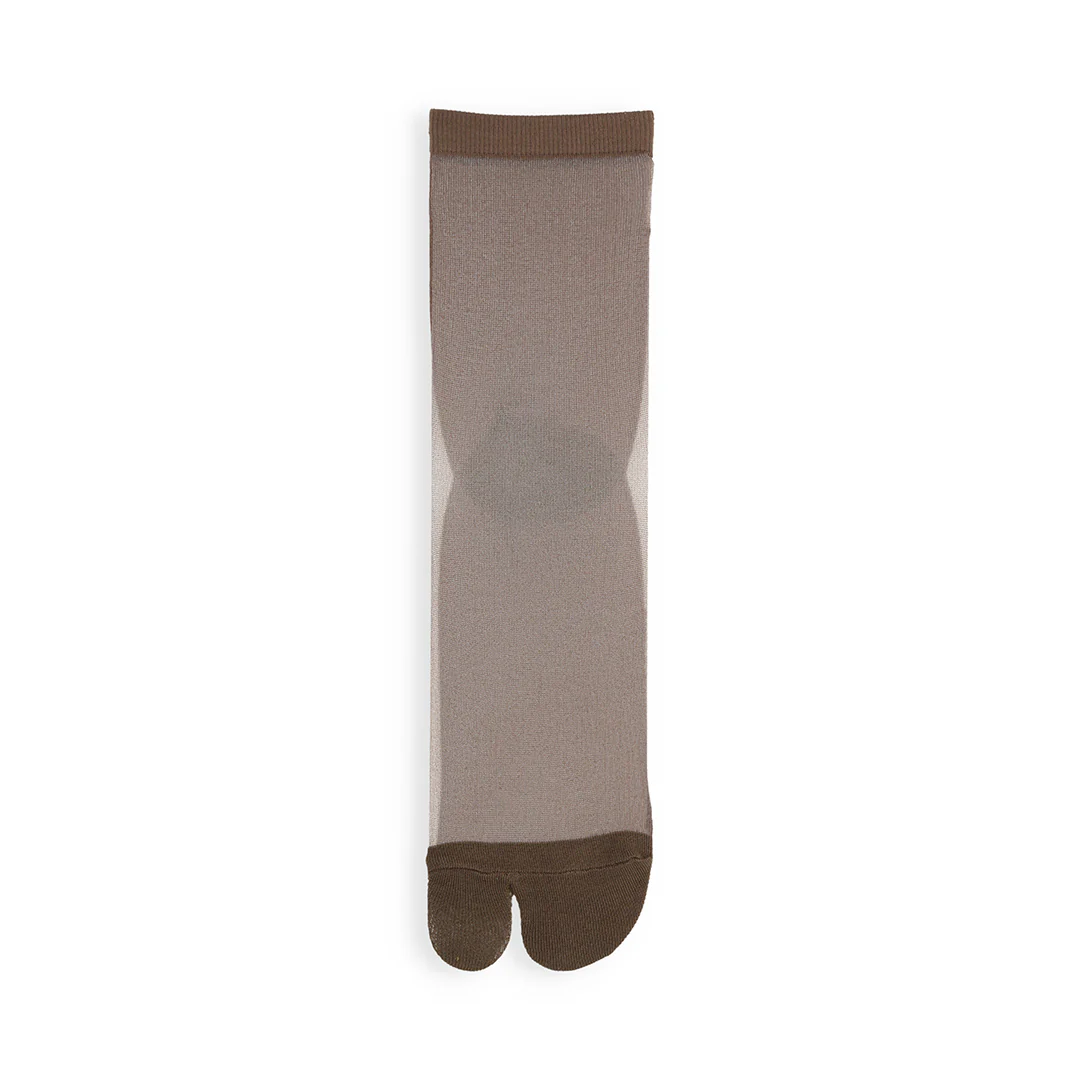 021131881 Sheer Bicolor Tabi Low Crew Socks S - Image 9
