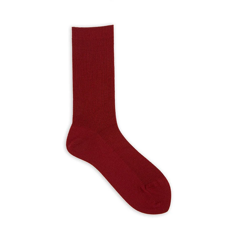 021140512 Luxe Merino Wool 1x1 Ribbed Crew Socks S - Image 10