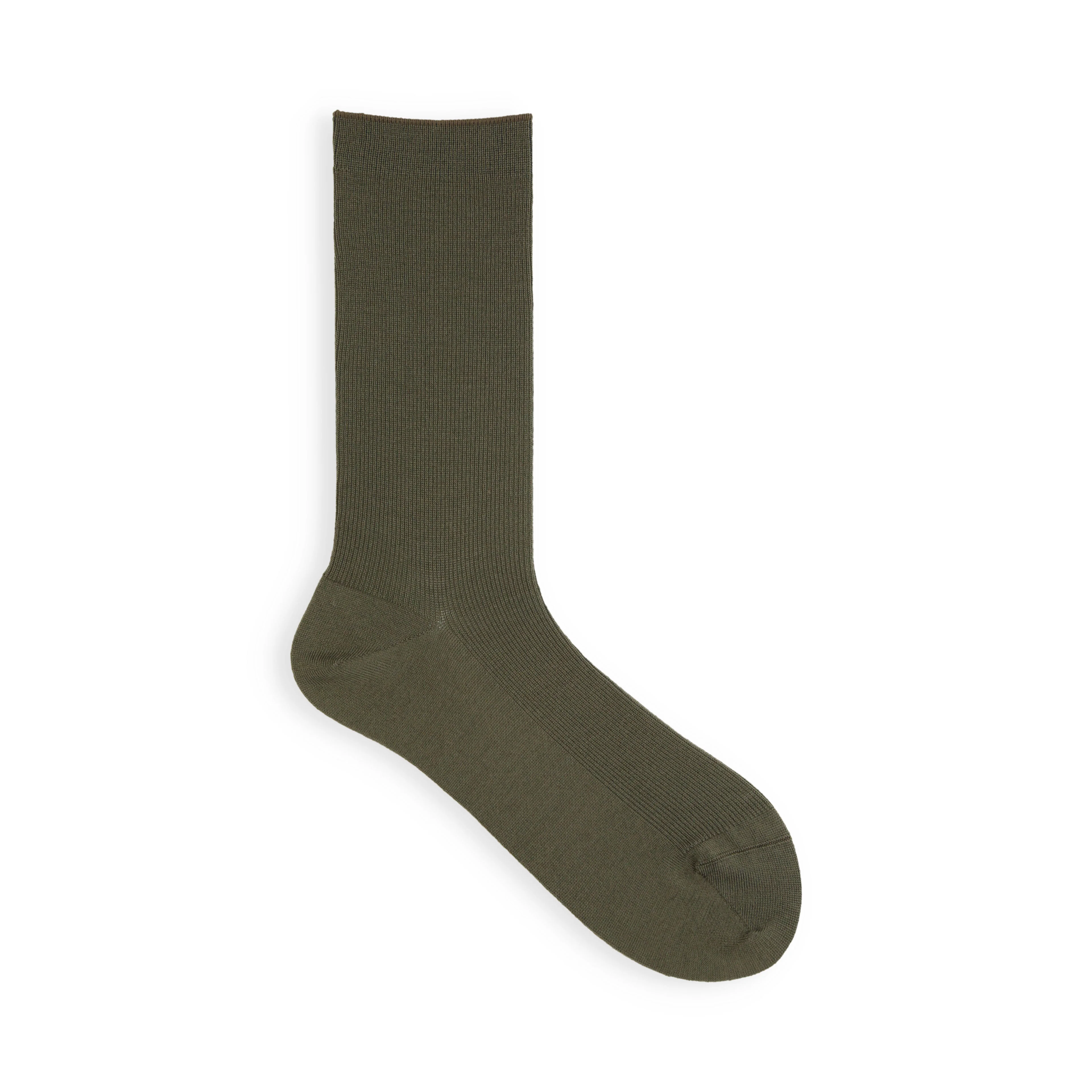 021140512 Luxe Merino Wool 1x1 Ribbed Crew Socks S - Image 11