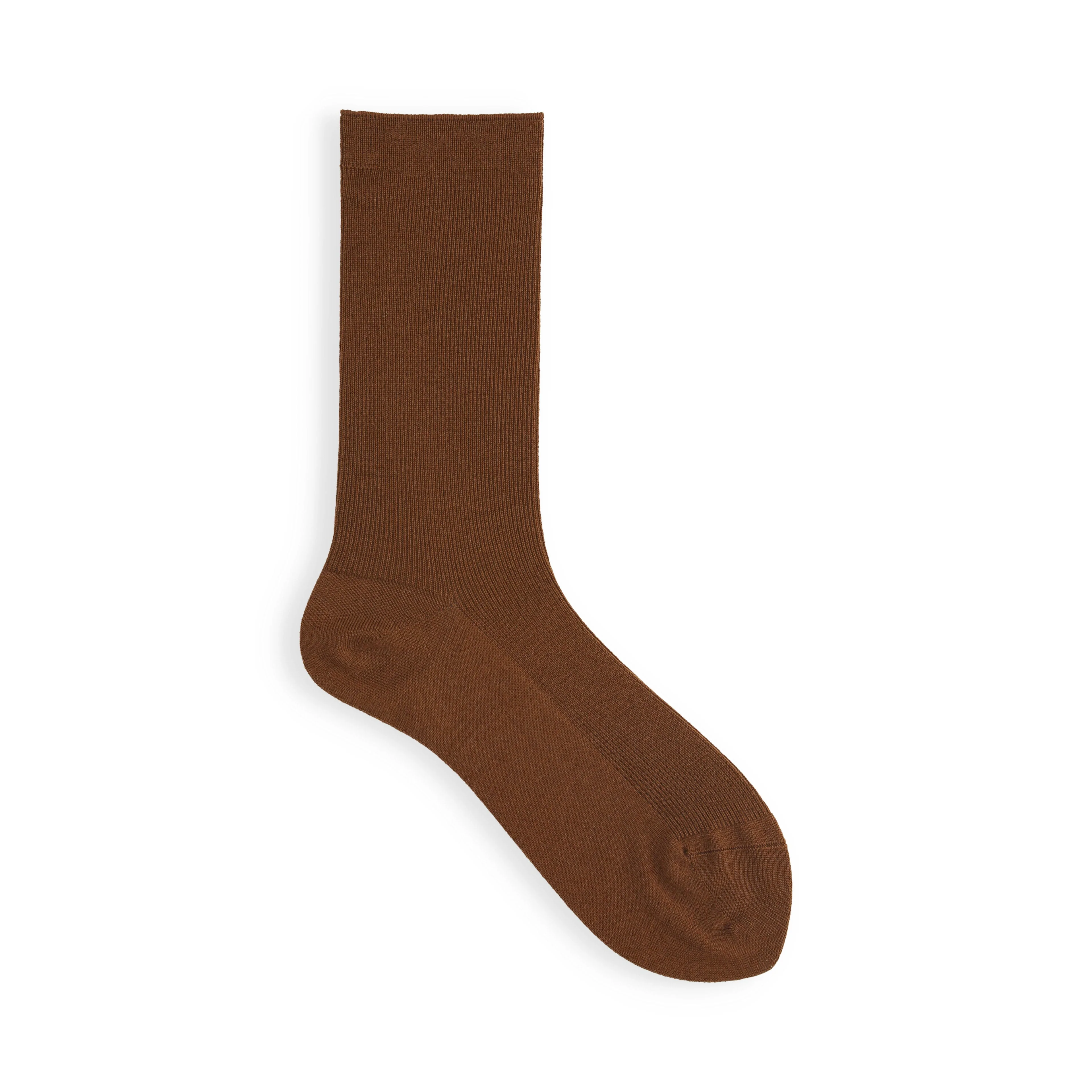 021140512 Luxe Merino Wool 1x1 Ribbed Crew Socks S - Image 8