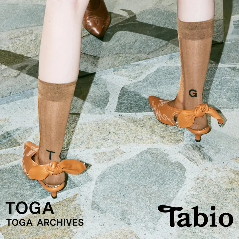 021141015 TOGA Collab Sheer Crew Socks - Image 3