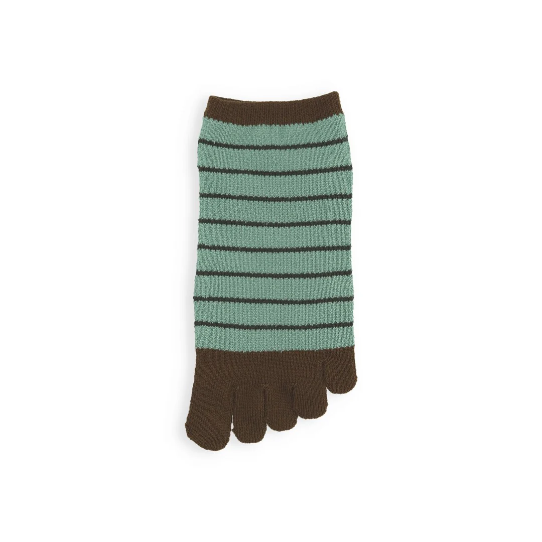 062120346 Mesh Fine Stripe Trainer Toe Socks M - Image 12