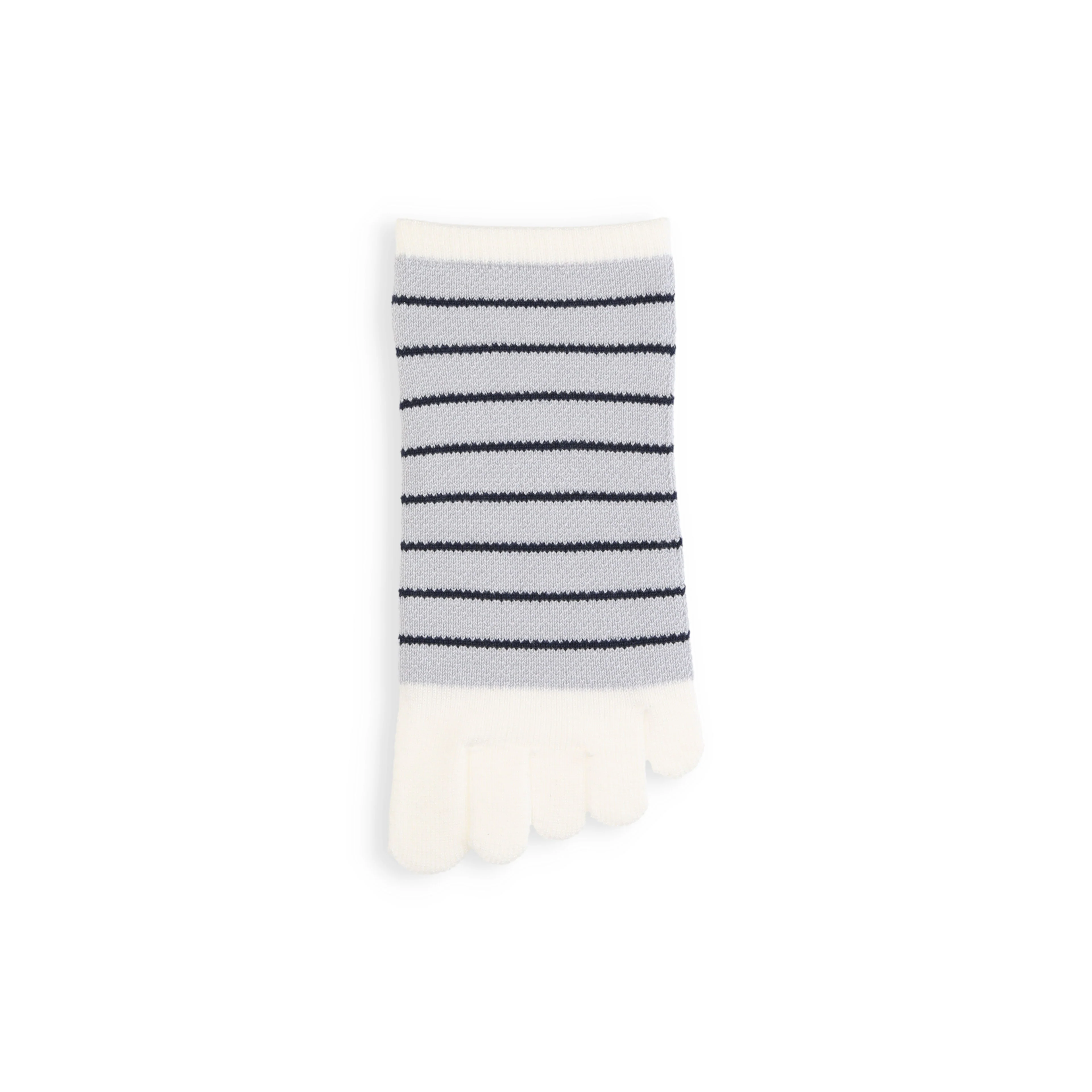 062120346 Mesh Fine Stripe Trainer Toe Socks M - Image 7