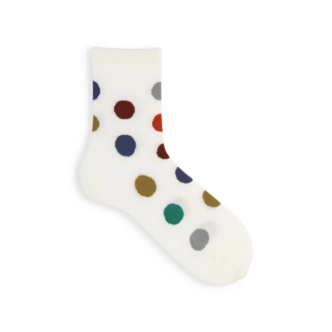062130190 Colourful Coin Dots Short Socks - Image 3