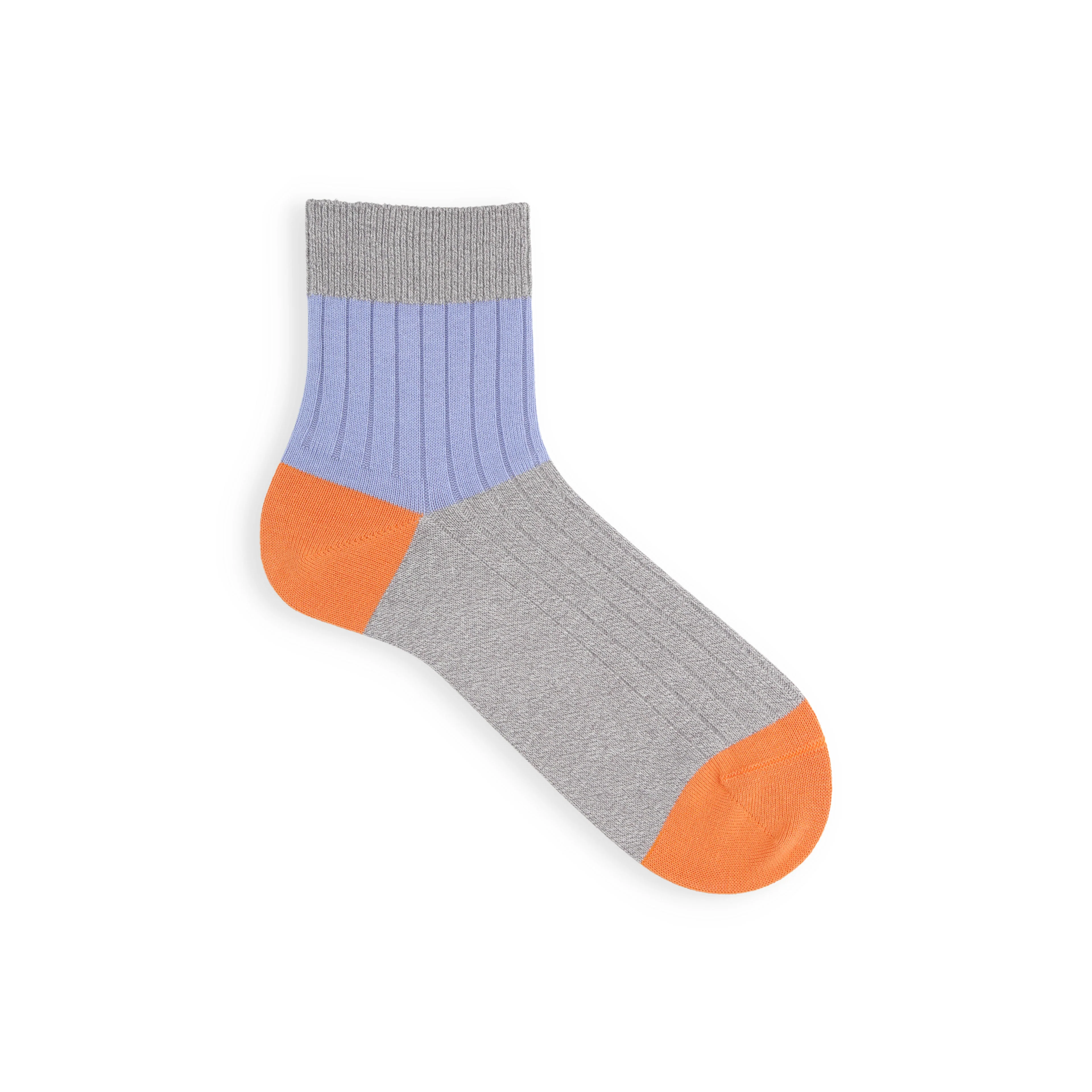 062131154 Bicolour Panel Rib Ankle Socks M - Image 11