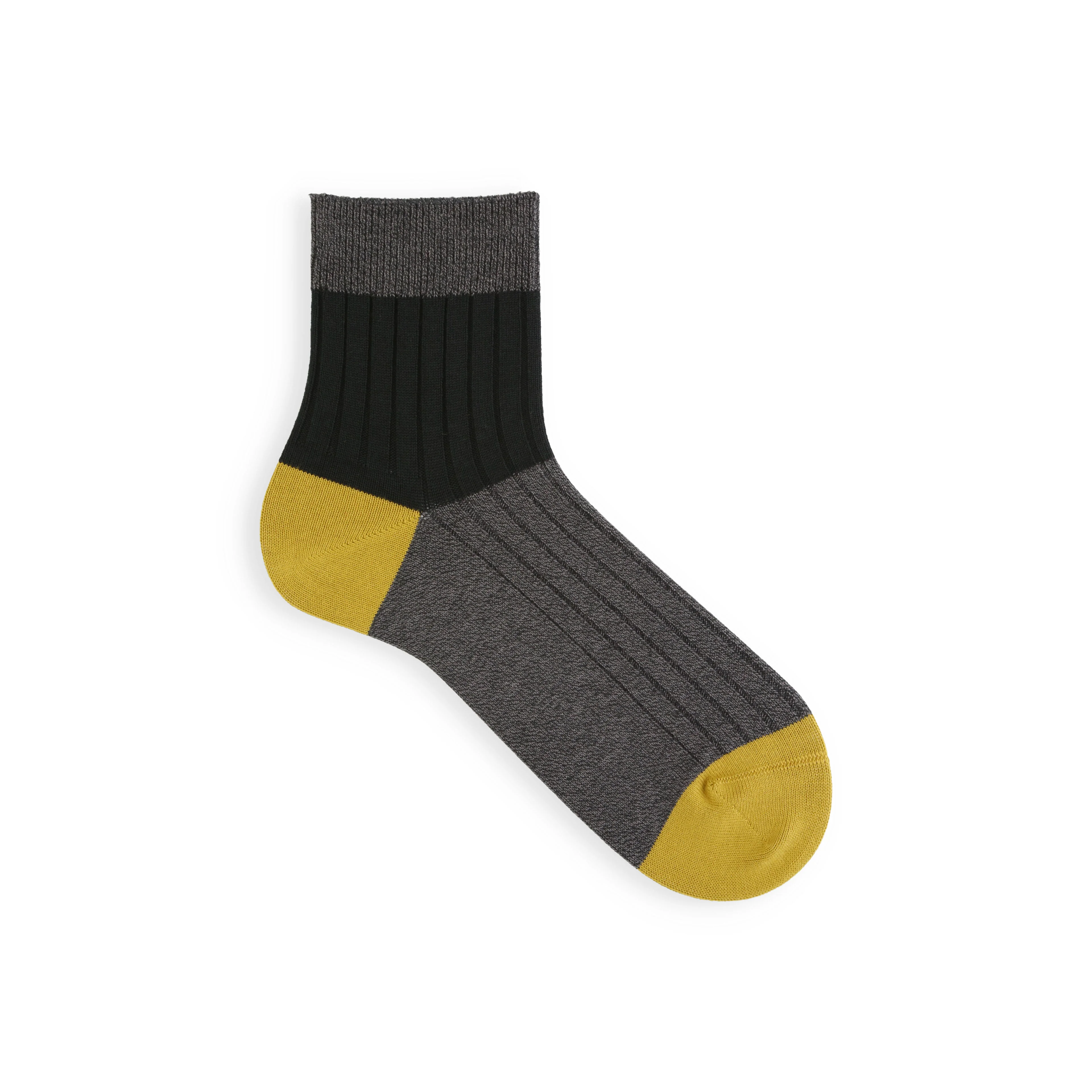 062131154 Bicolour Panel Rib Ankle Socks M - Image 12