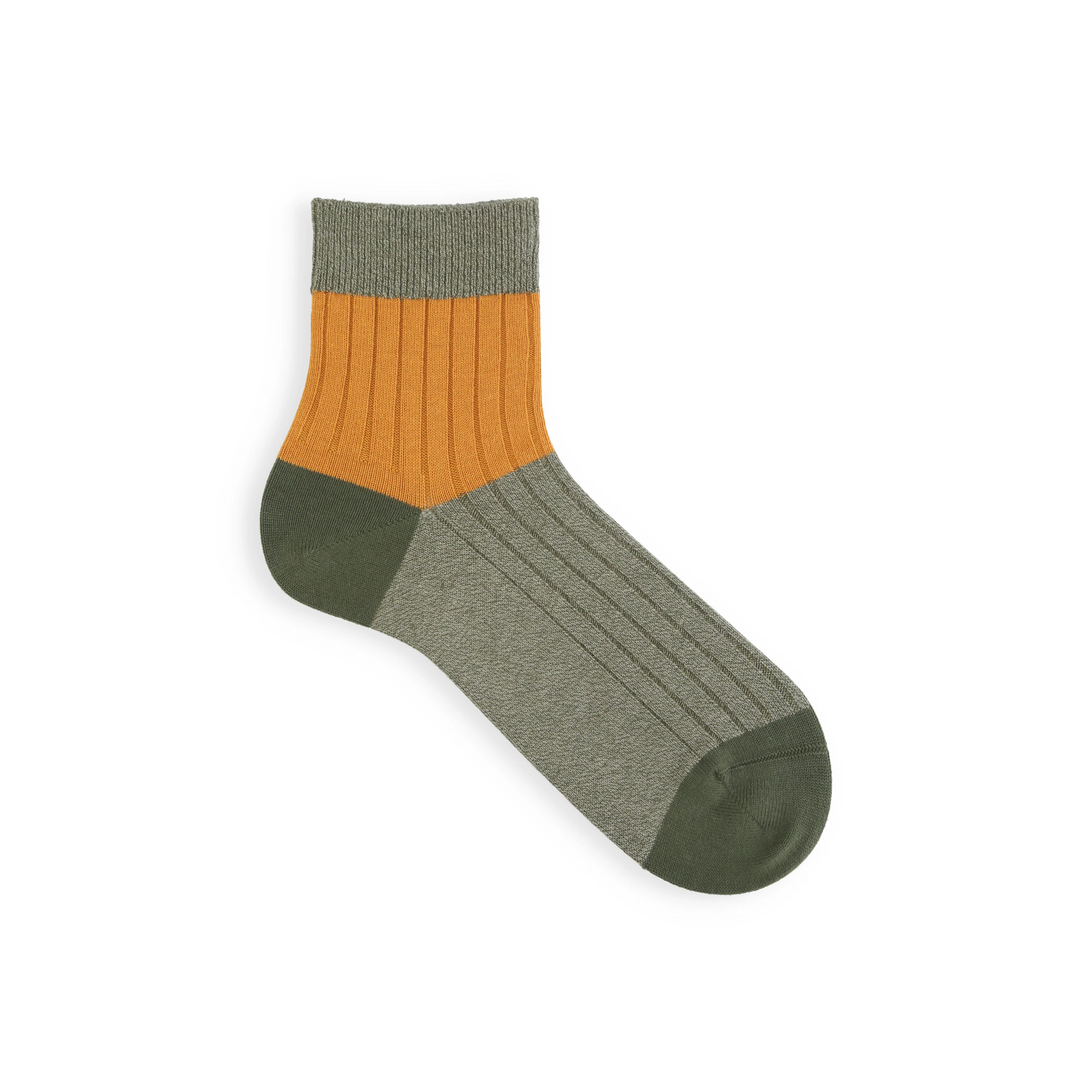 062131154 Bicolour Panel Rib Ankle Socks M - Image 16