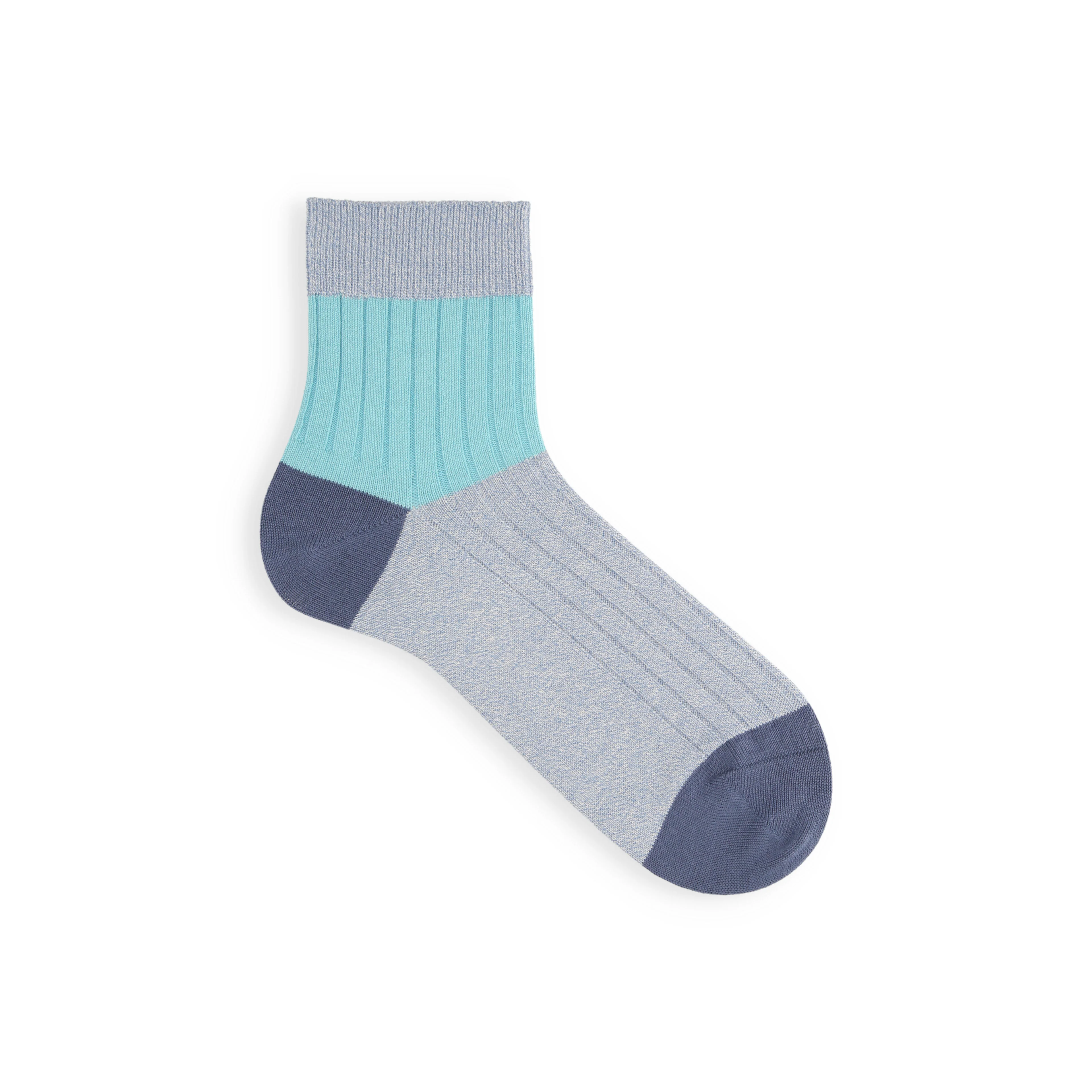062131154 Bicolour Panel Rib Ankle Socks M - Image 17