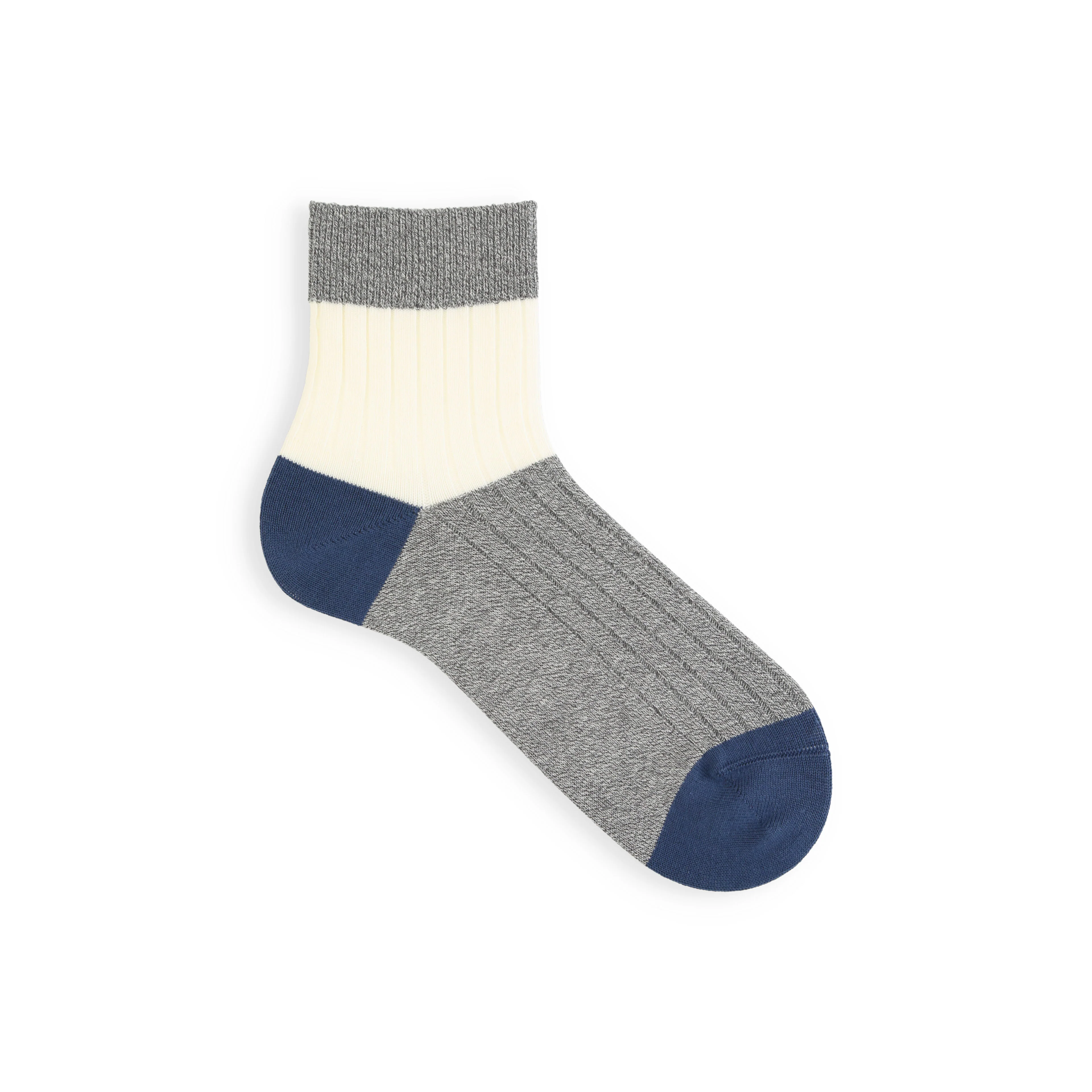 062131154 Bicolour Panel Rib Ankle Socks M - Image 20