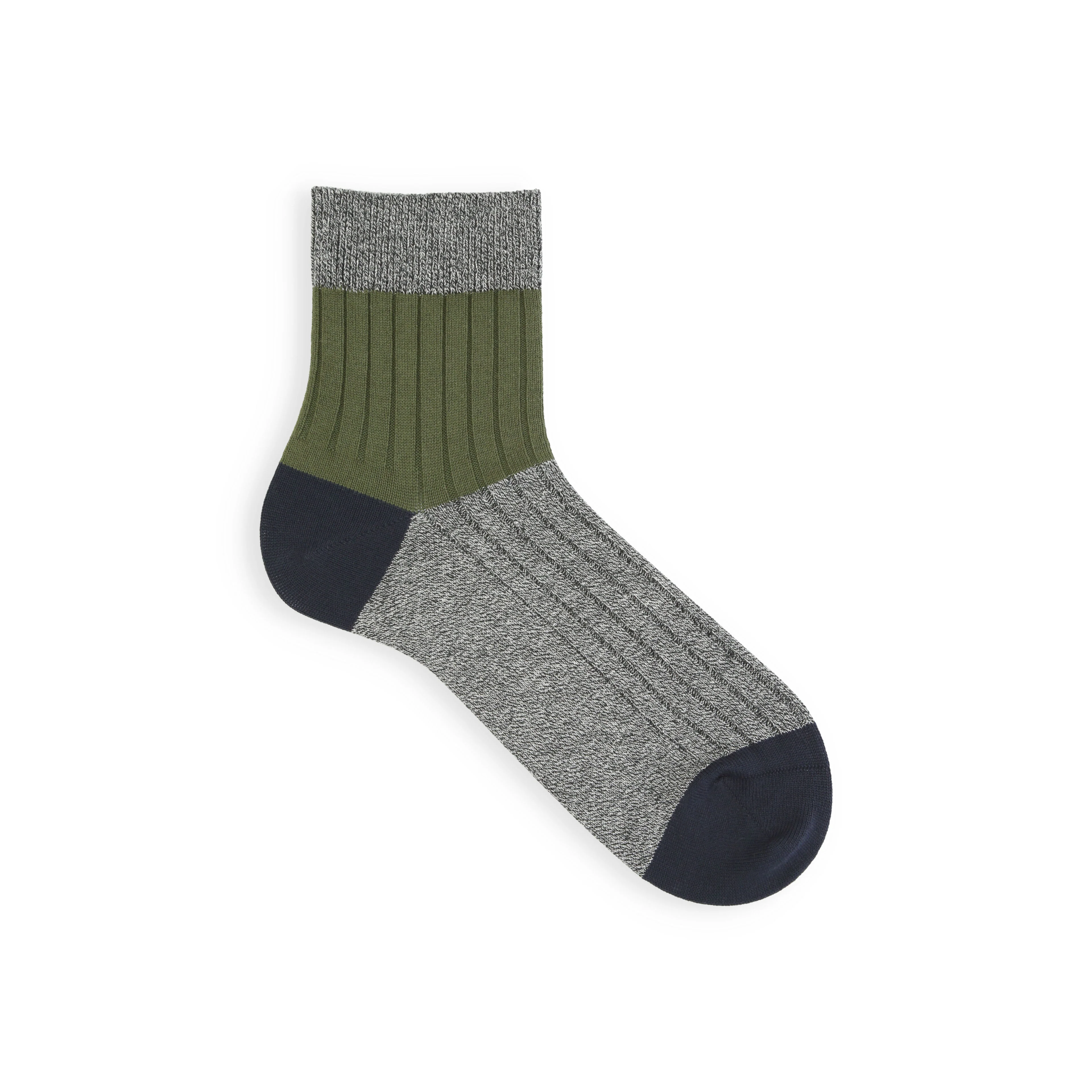 062131154 Bicolour Panel Rib Ankle Socks M - Image 22