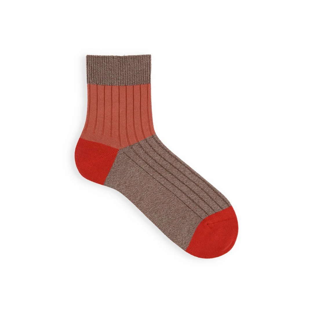 062131154 Bicolour Panel Rib Ankle Socks M - Image 25
