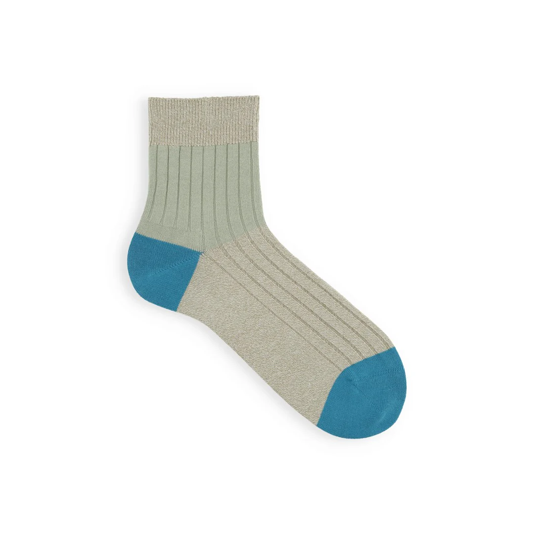 062131154 Bicolour Panel Rib Ankle Socks M - Image 26