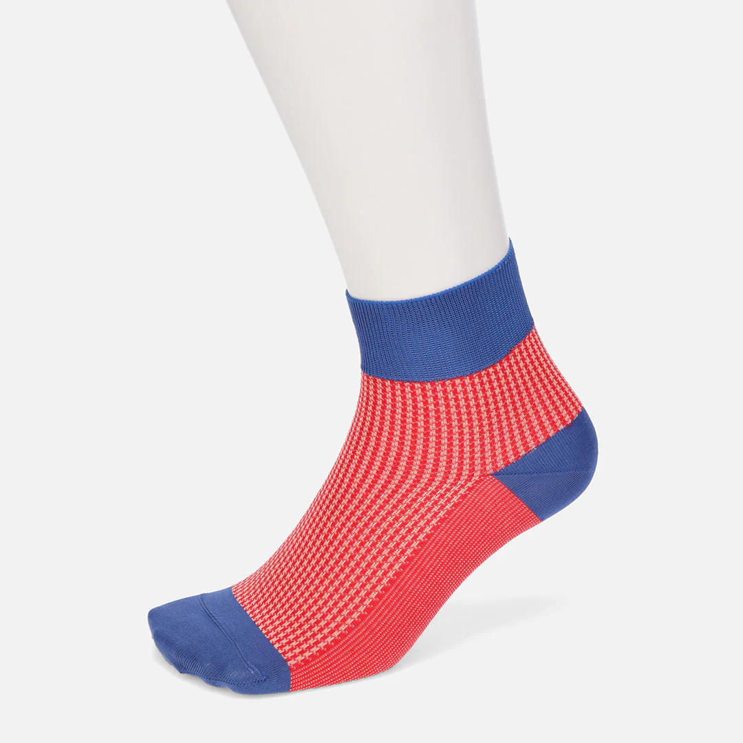 062131293 Jacquard Houndstooth Short Socks M - Image 4