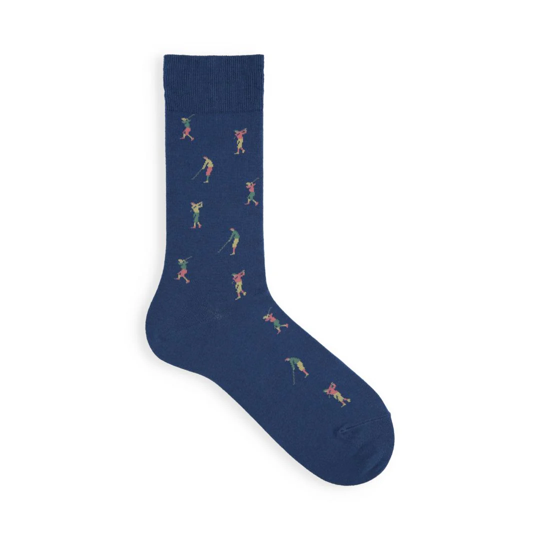 062140115 Golfer Pattern Crew Socks M - Image 5