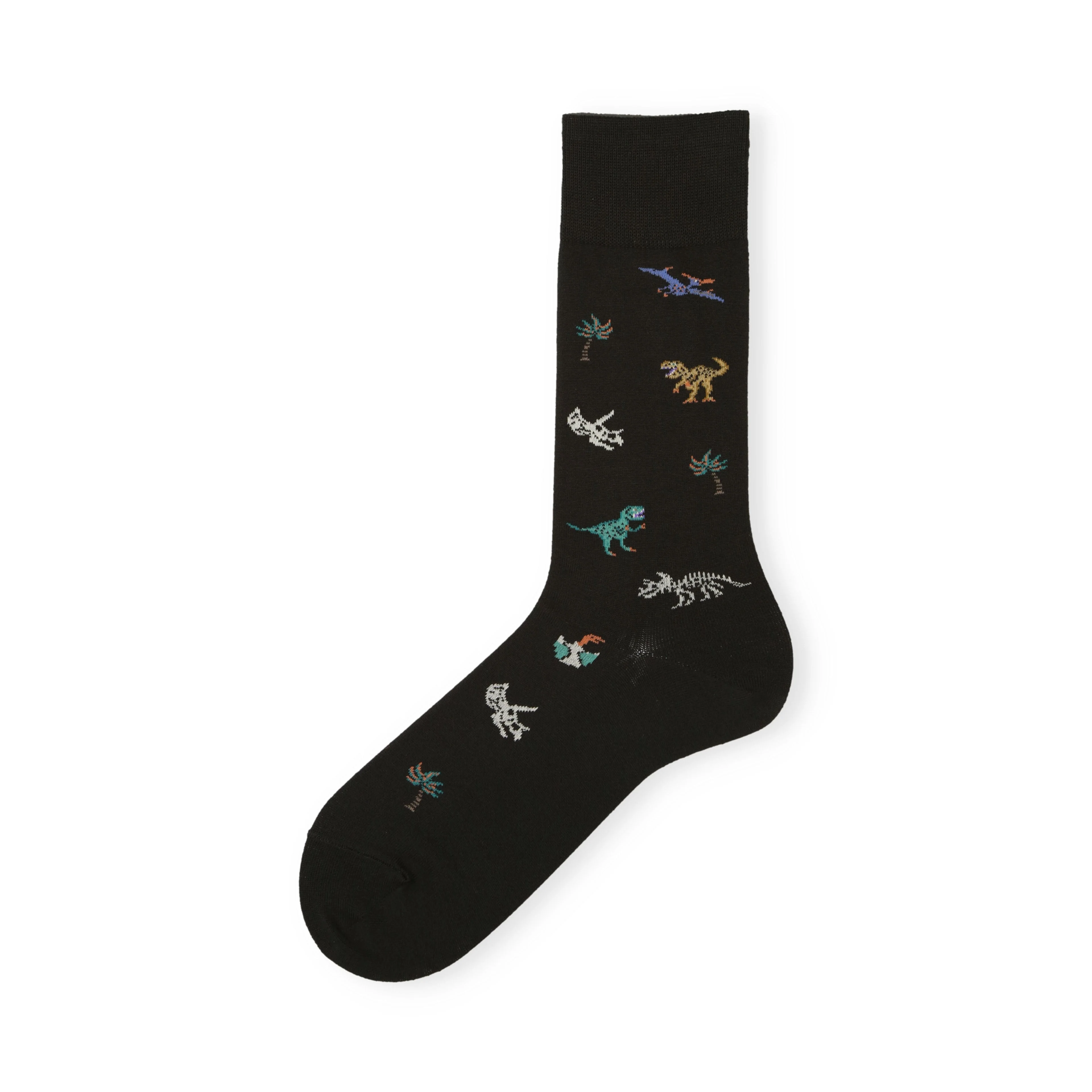 062142084 Dinosaur Pattern Crew Socks M - Image 4