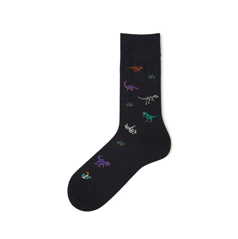062142084 Dinosaur Pattern Crew Socks M - Image 8