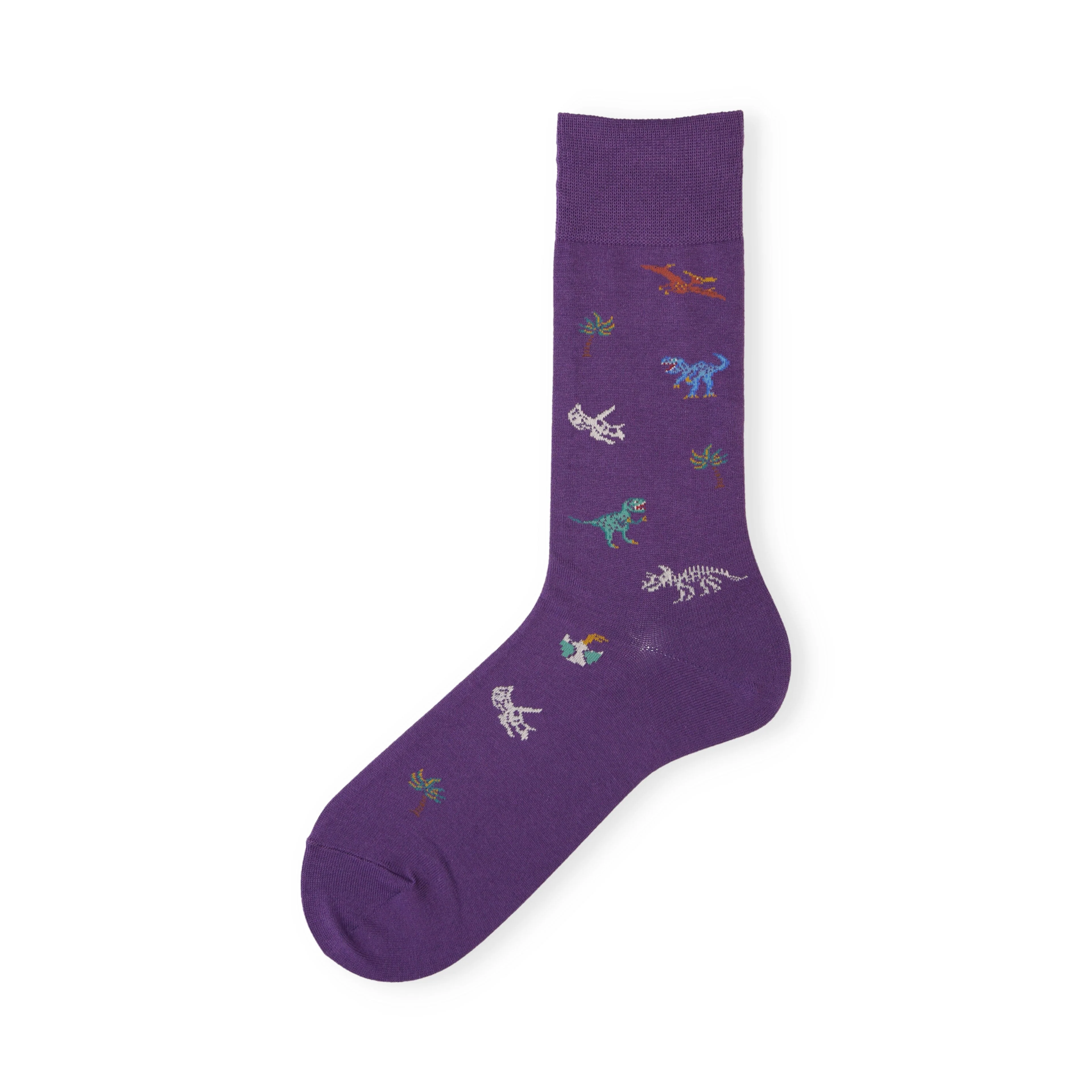 062142084 Dinosaur Pattern Crew Socks M - Image 9