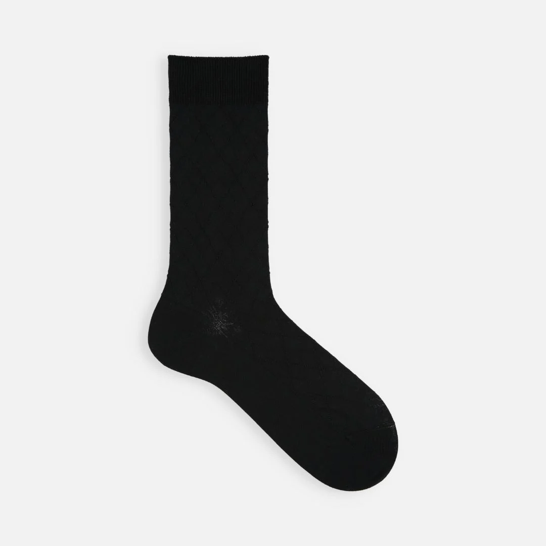 062142370 Supima Cotton Diamond Crew Socks L - Image 4